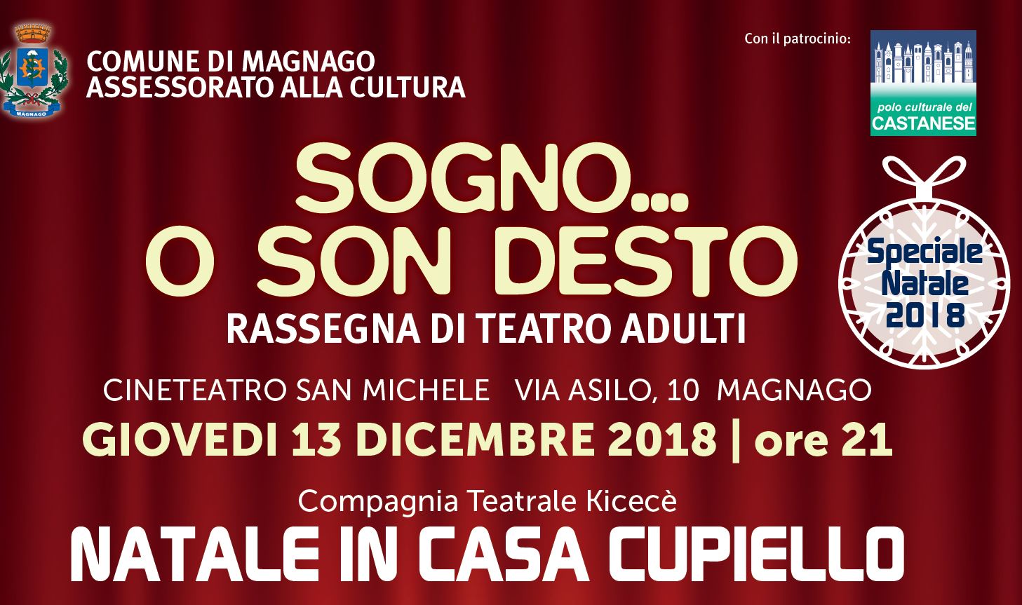 Rassegna teatrale “Sogno… o son desto”