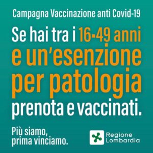 Piano Vaccinazioni soggetti fragili 16-49 anni